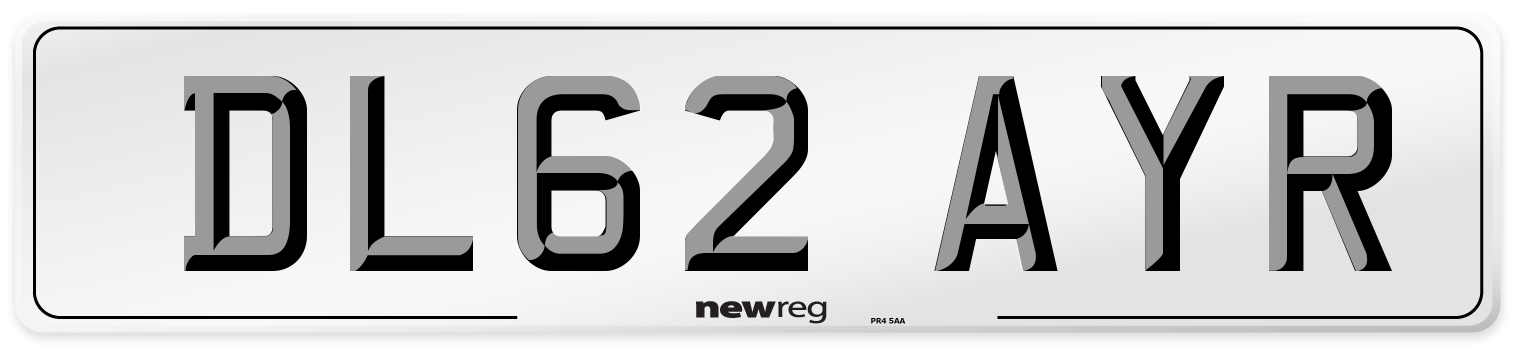 DL62 AYR Number Plate from New Reg